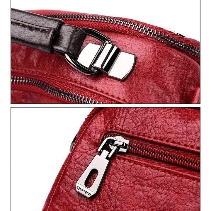 MULTI POCKETS SOFT LEATHER BAG