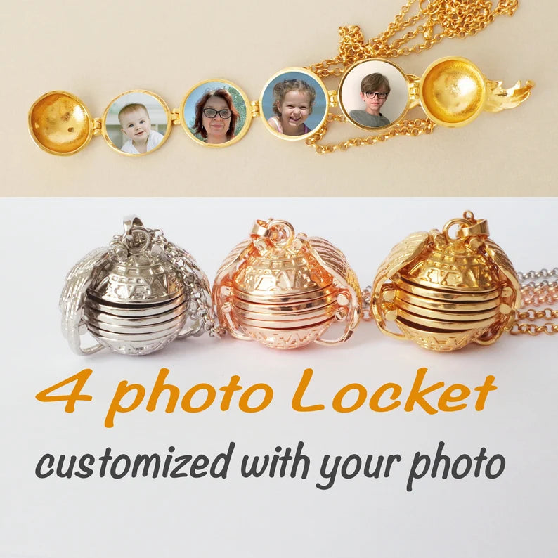 BUY 1 GET 1 FREE--Angel Wing Photo Locket Necklace