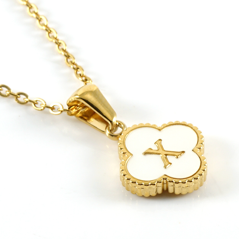 Flash Sale 49% Off Ends Tonight--18K Clover Letter Necklace