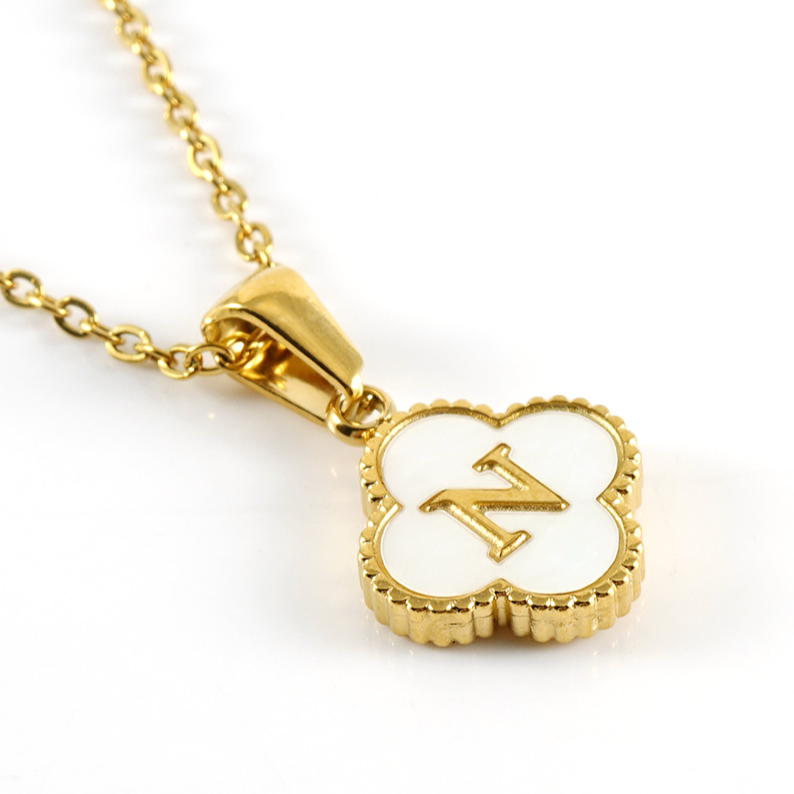 Flash Sale 49% Off Ends Tonight--18K Clover Letter Necklace