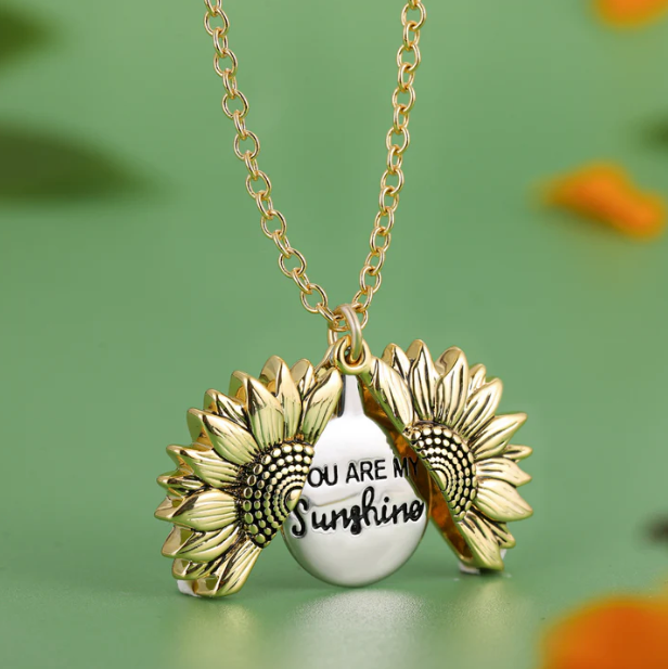 BUY 1 GET 1 FREE--You Are My Sunshine Sunflower Necklace