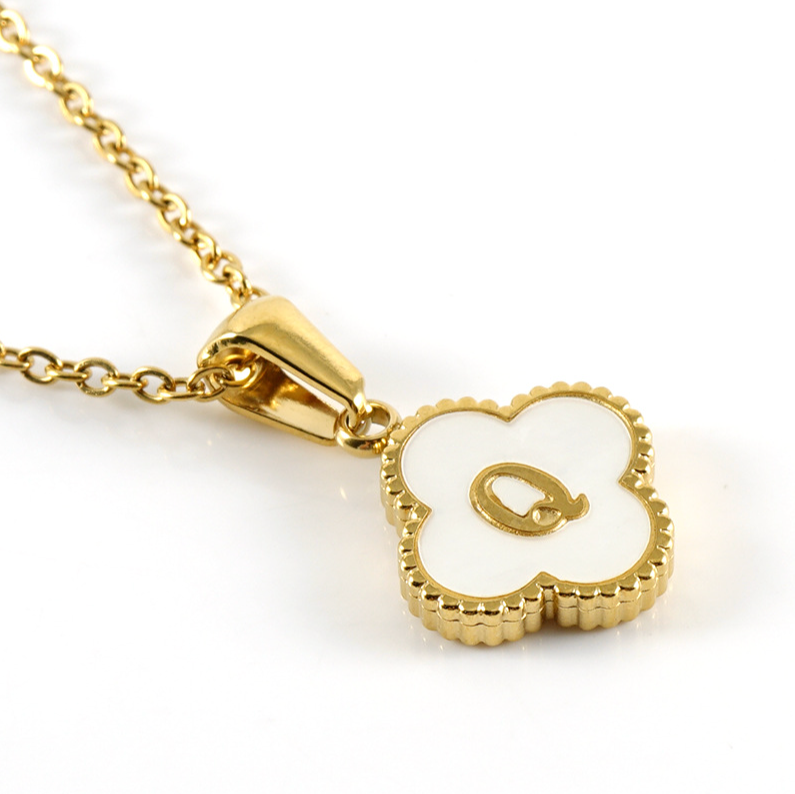 Flash Sale 49% Off Ends Tonight--18K Clover Letter Necklace