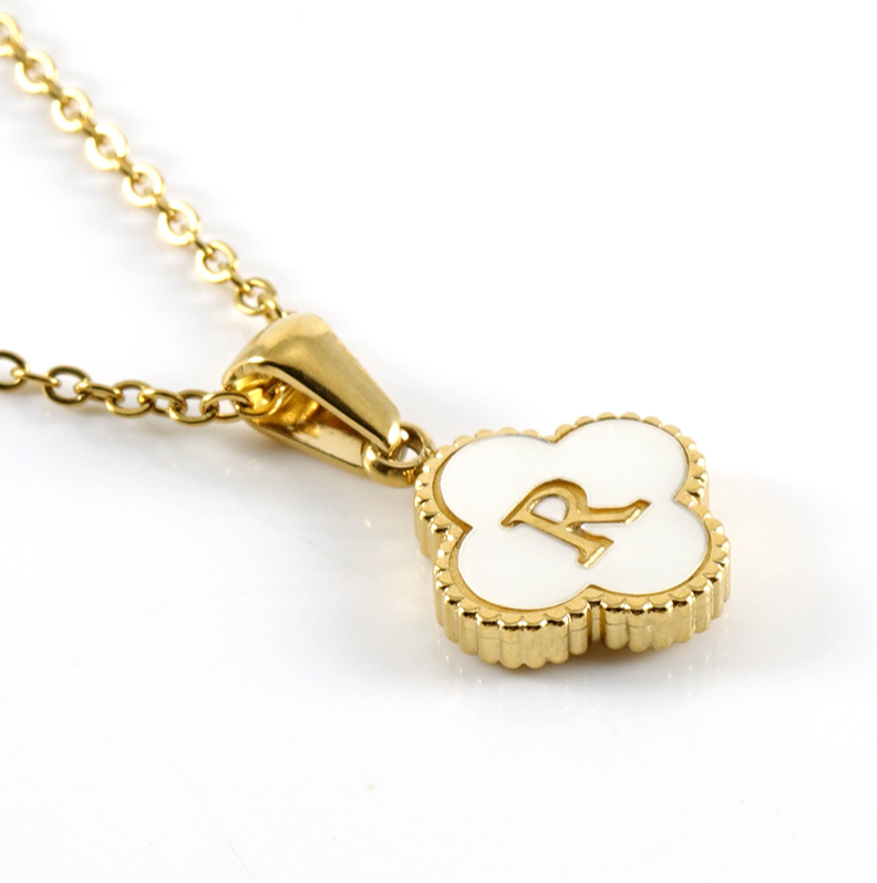 Flash Sale 49% Off Ends Tonight--18K Clover Letter Necklace