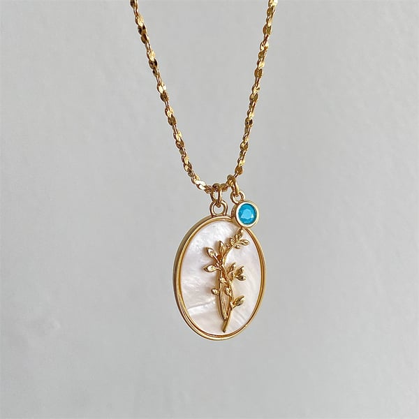 Commitment of Love--Vintage Birthday Flower Necklace