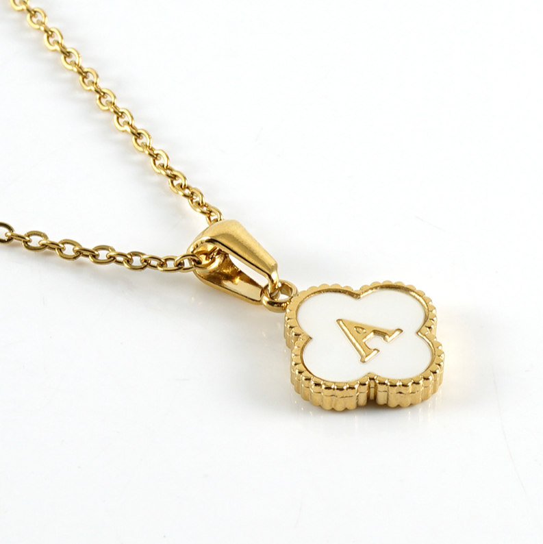 Flash Sale 49% Off Ends Tonight--18K Clover Letter Necklace