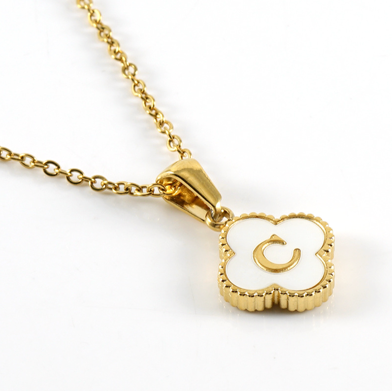 Flash Sale 49% Off Ends Tonight--18K Clover Letter Necklace