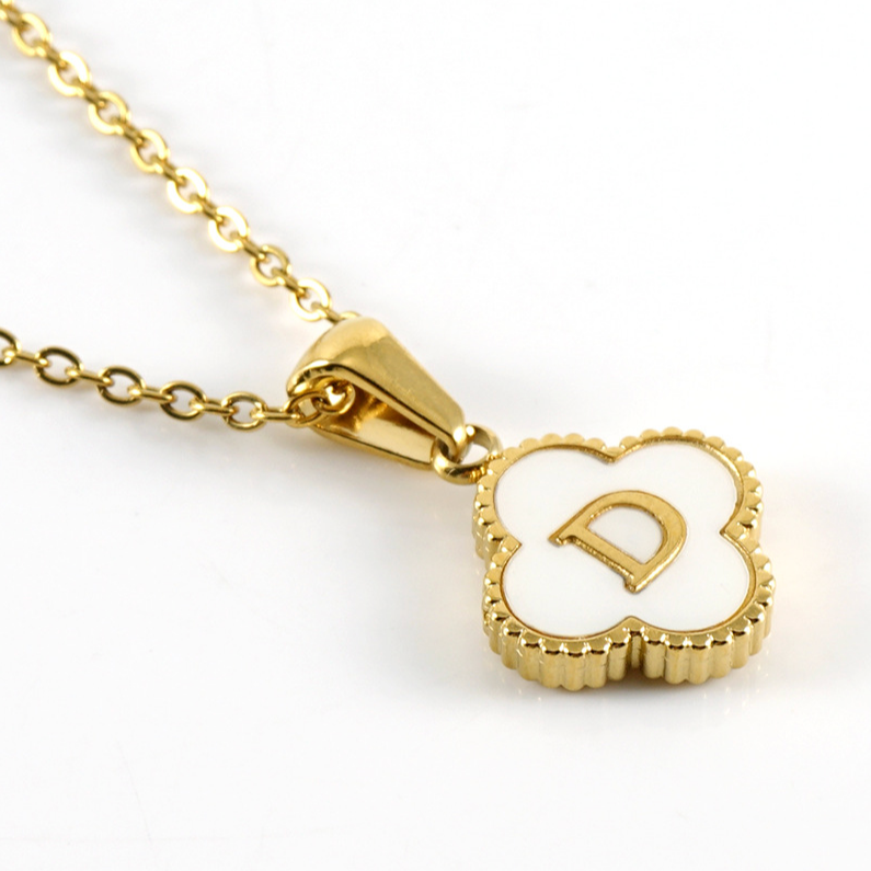 Flash Sale 49% Off Ends Tonight--18K Clover Letter Necklace