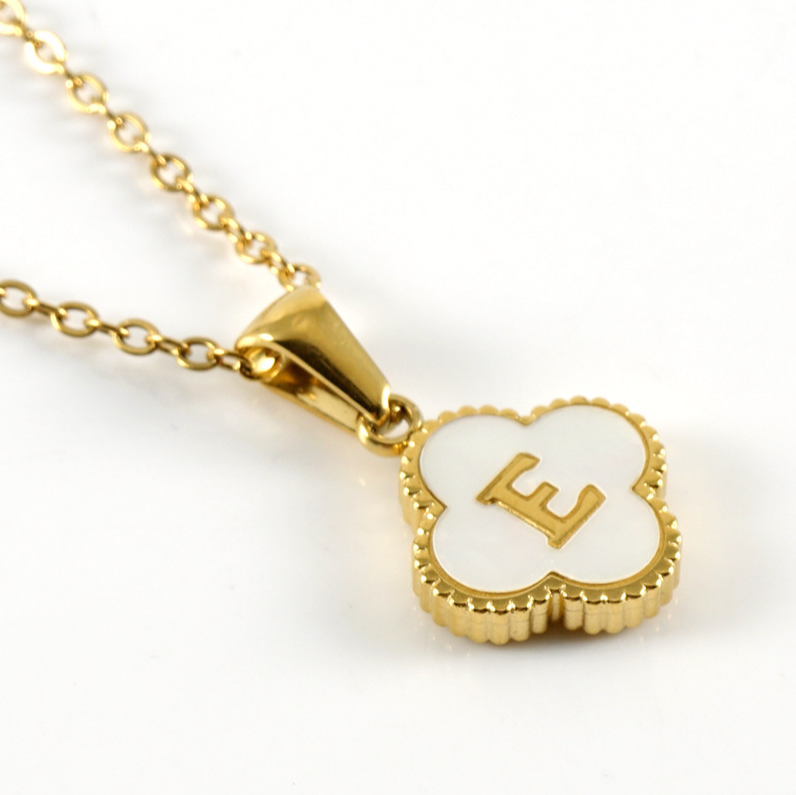 Flash Sale 49% Off Ends Tonight--18K Clover Letter Necklace