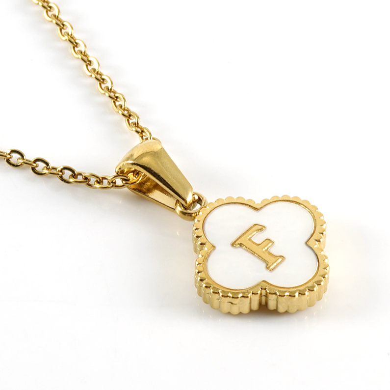 Flash Sale 49% Off Ends Tonight--18K Clover Letter Necklace