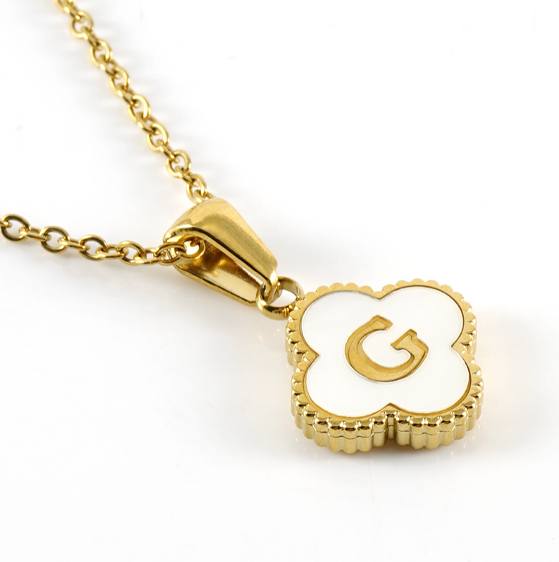 Flash Sale 49% Off Ends Tonight--18K Clover Letter Necklace