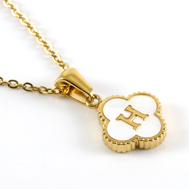 Flash Sale 49% Off Ends Tonight--18K Clover Letter Necklace