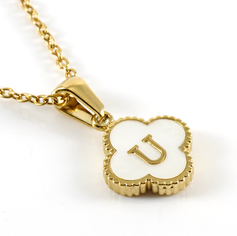 Flash Sale 49% Off Ends Tonight--18K Clover Letter Necklace