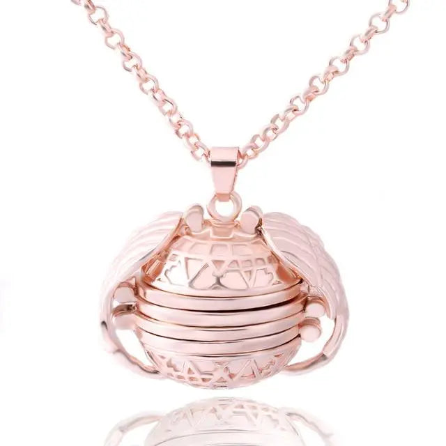BUY 1 GET 1 FREE--Angel Wing Photo Locket Necklace