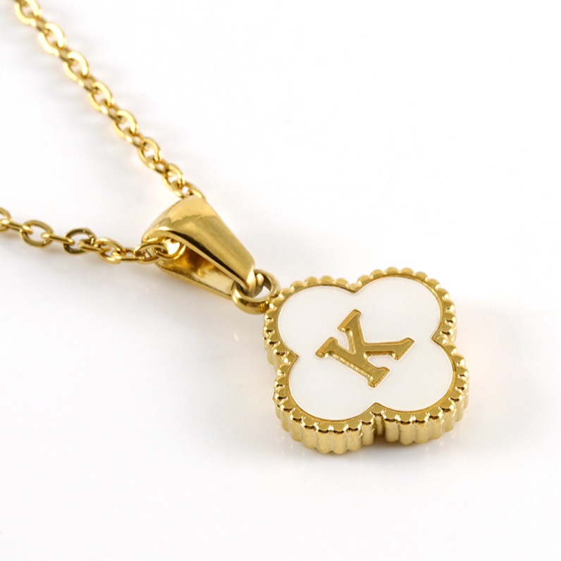 Flash Sale 49% Off Ends Tonight--18K Clover Letter Necklace