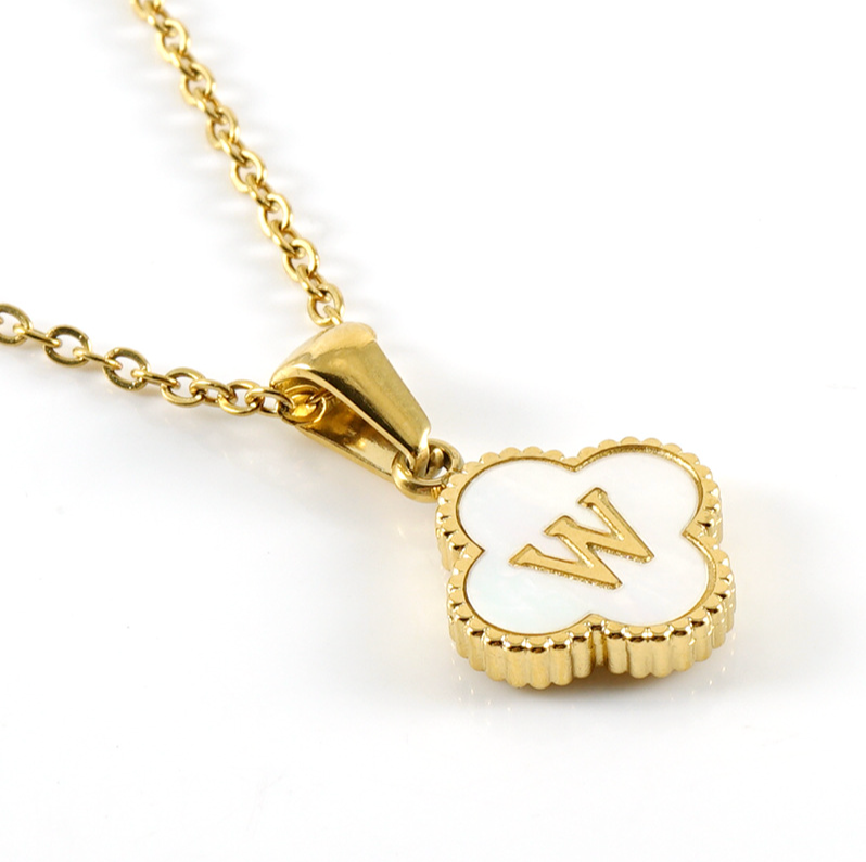 Flash Sale 49% Off Ends Tonight--18K Clover Letter Necklace