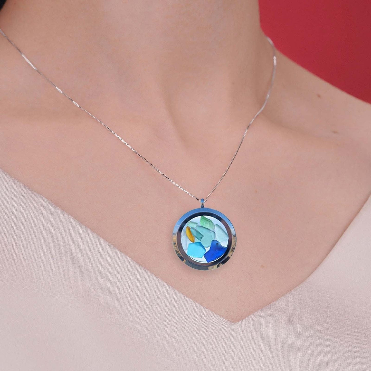 BUY 1 GET 1 FREE--Sea Glass Necklace Unique gift