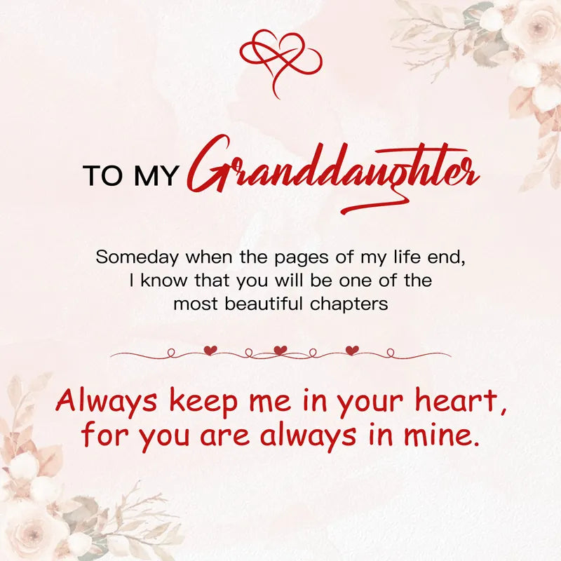 BUY 1 GET 1 FREE--For Granddaughter- You Are My Most Beautiful Chapter Pendant Pearl Bracelet