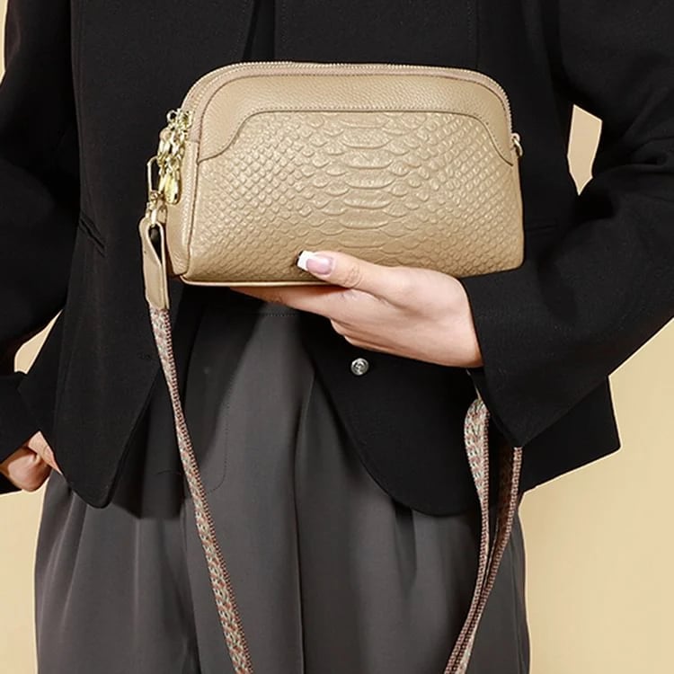 š„First Layer Cowhide Crossbody Bag Alligator Pattern Women Shoulder Bag for Work