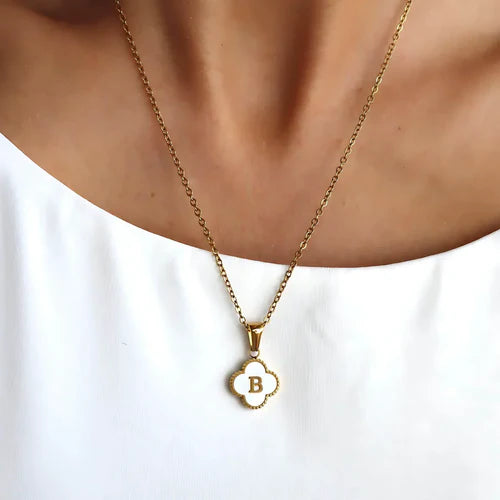 Flash Sale 49% Off Ends Tonight--18K Clover Letter Necklace