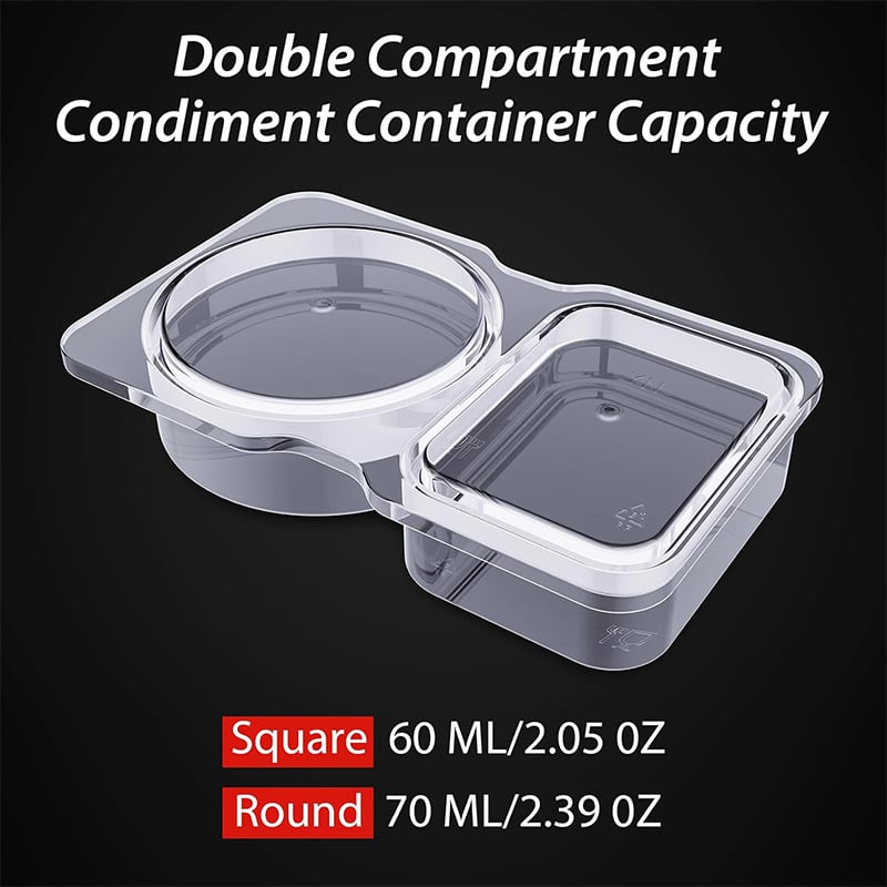 💥Last Day 49% OFF💥Double Compartment Condiment Containers