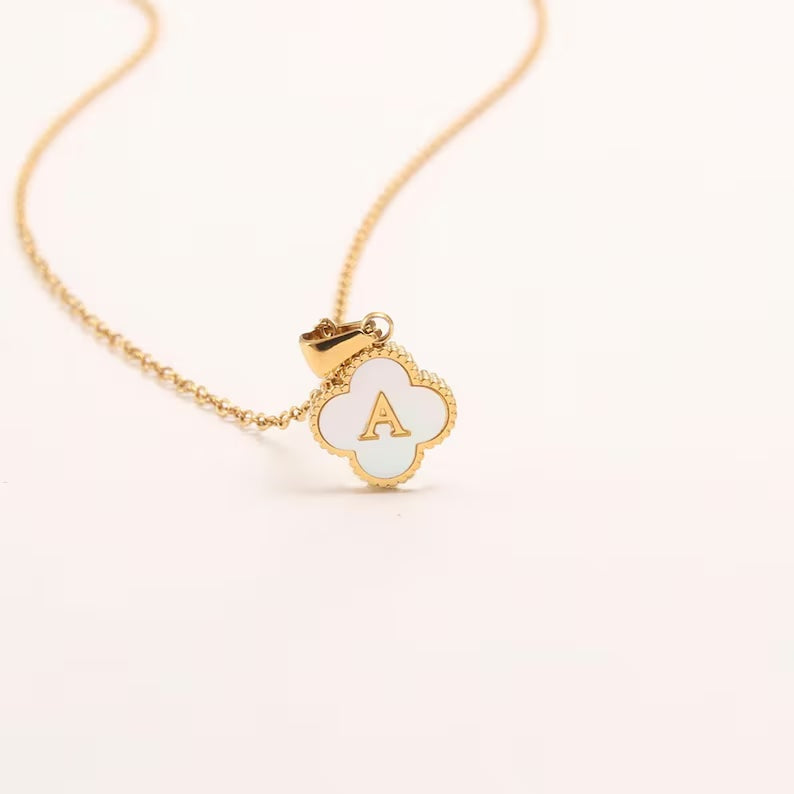 Flash Sale 49% Off Ends Tonight--18K Clover Letter Necklace