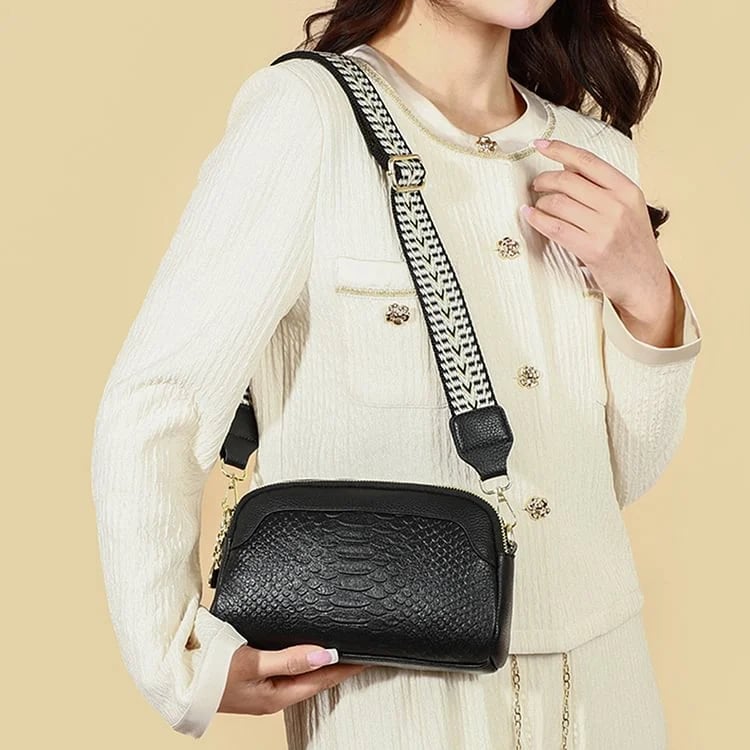 š„First Layer Cowhide Crossbody Bag Alligator Pattern Women Shoulder Bag for Work