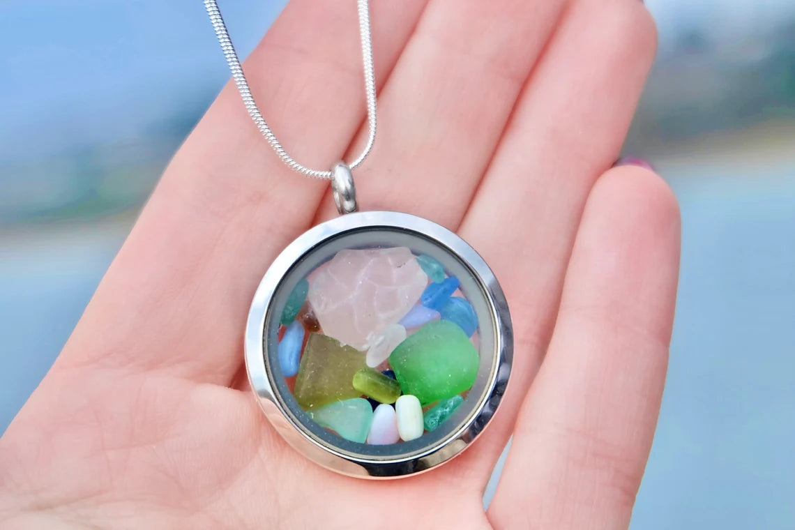 BUY 1 GET 1 FREE--Sea Glass Necklace Unique gift