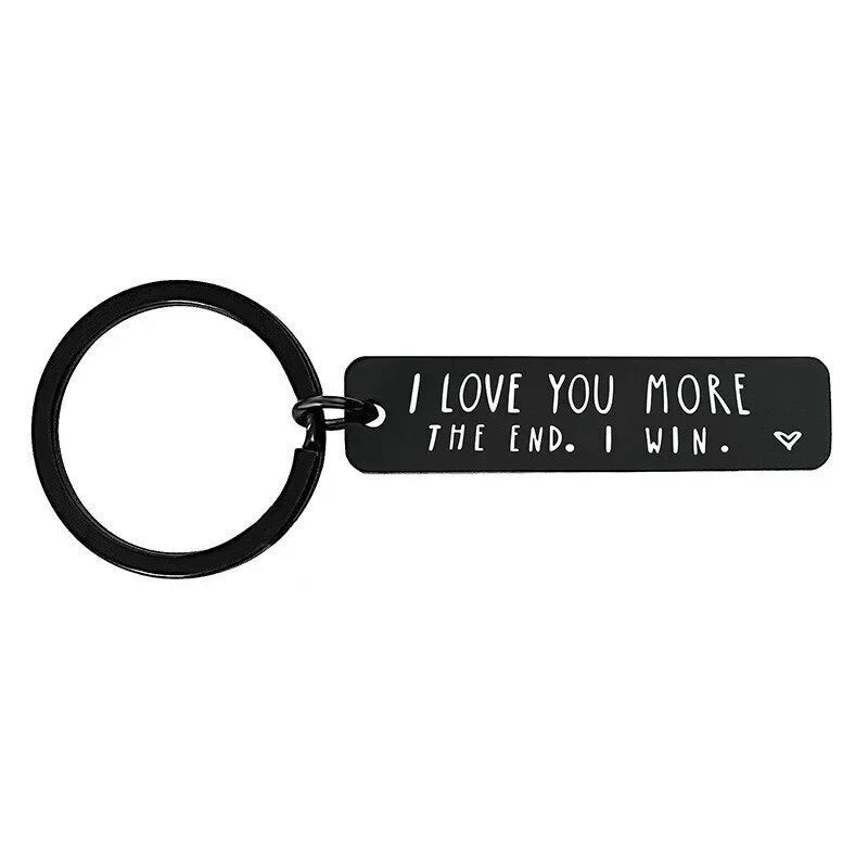 BUY 1 GET 1 FREE TODAY🥳⇝💓 "I Love You More The End I Win"Funny Birthday Keychain