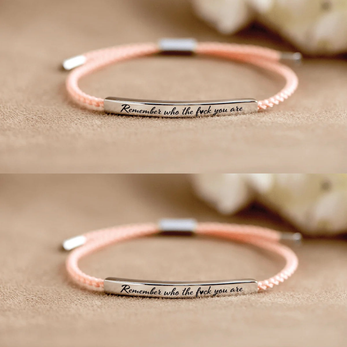 BUY 1 GET 1 FREE TODAY--Remember Who The F♡ck You Are Motivational Tube Bracelet