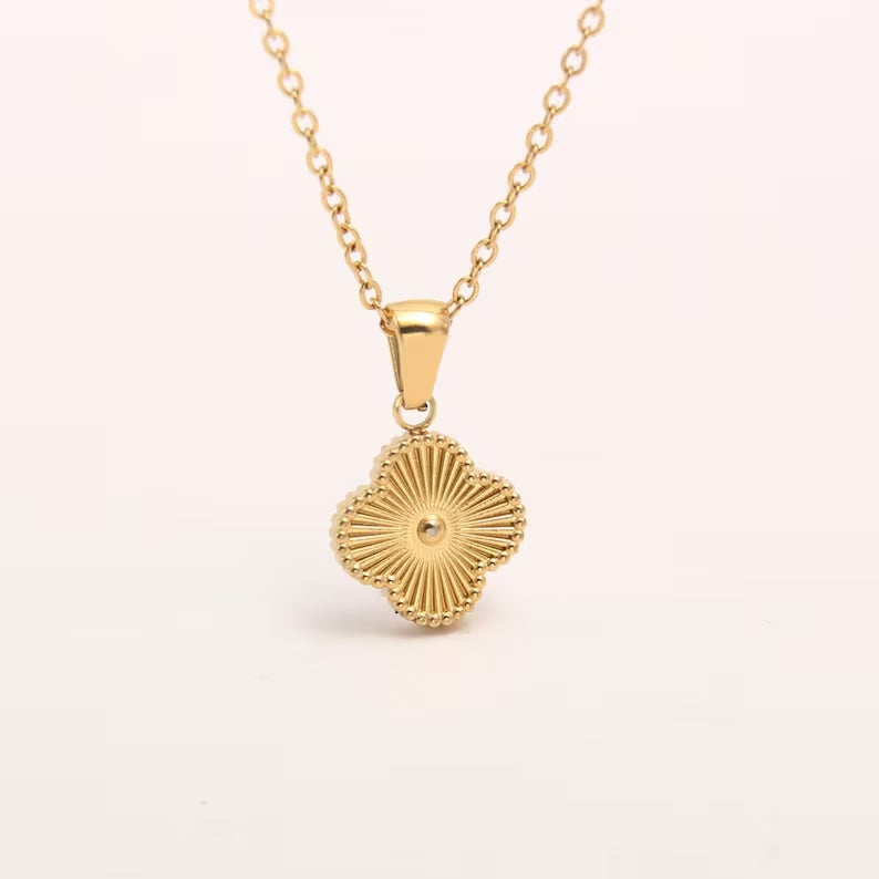 Flash Sale 49% Off Ends Tonight--18K Clover Letter Necklace