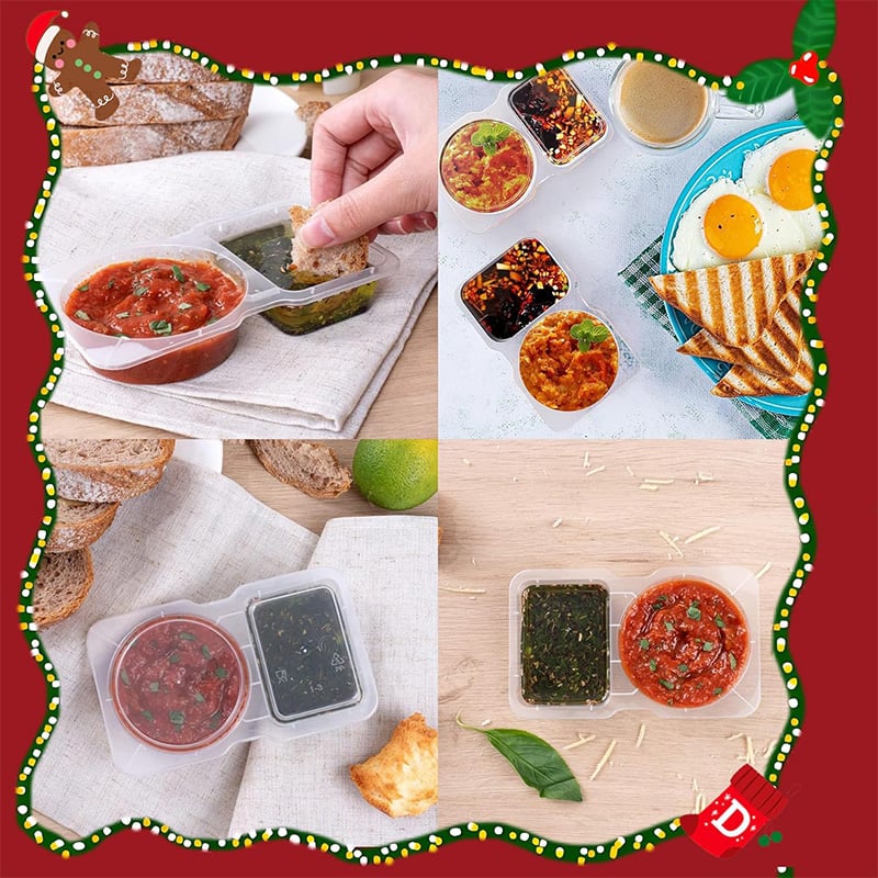 💥Last Day 49% OFF💥Double Compartment Condiment Containers