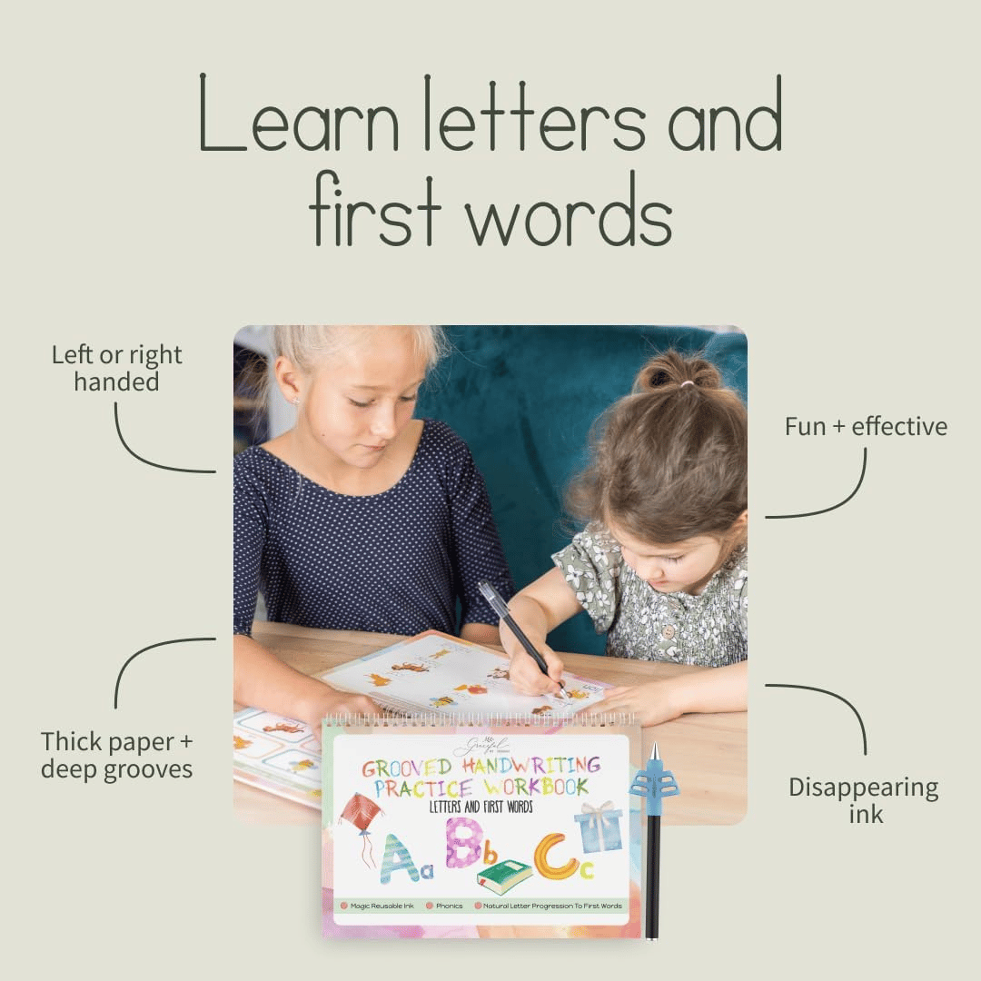 🔥Last Day 50% OFF - 📚✨Grooved Handwriting Practice Books for Kids 3-5