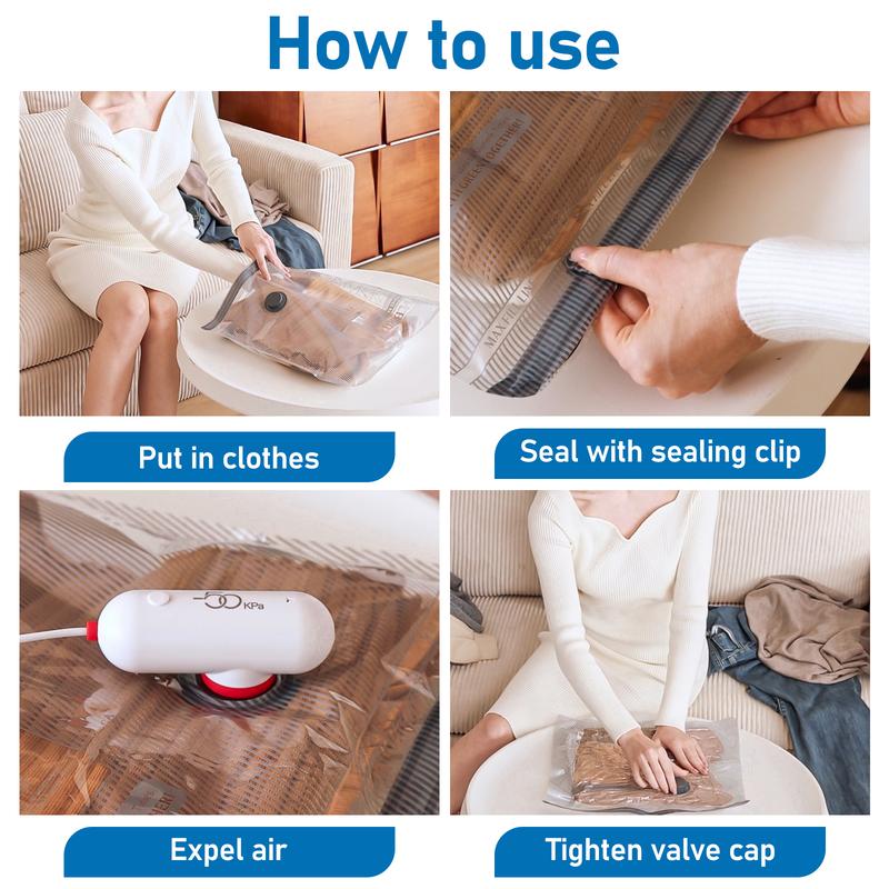 🔥LAST DAY SALE 49% OFF - 9-Pack Vacuum Travel Bags with USB Pump