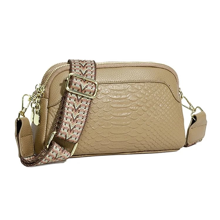 š„First Layer Cowhide Crossbody Bag Alligator Pattern Women Shoulder Bag for Work