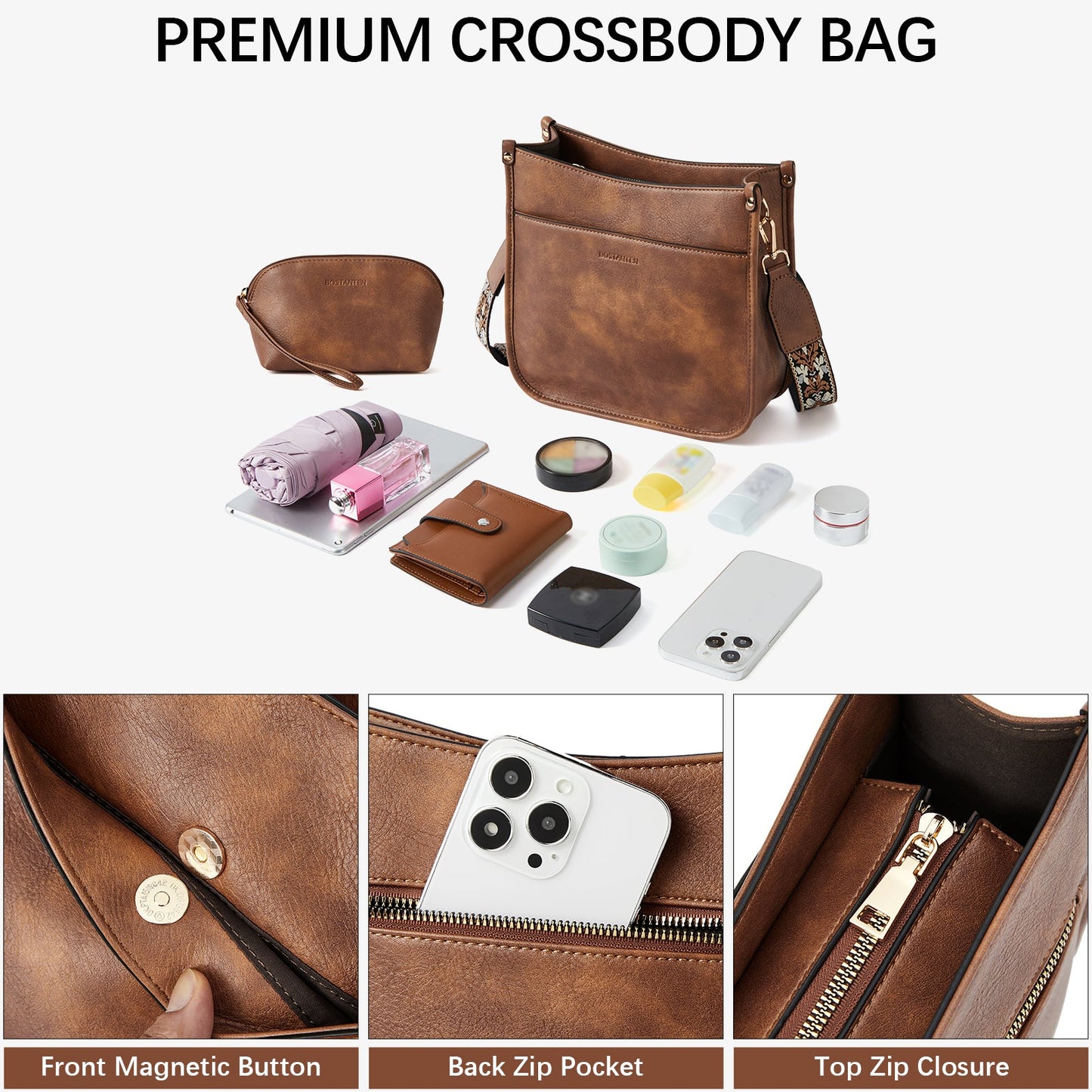 🔥Discount 70% Lotty Floral Embroidered Leather Tote with Shoulder Strap