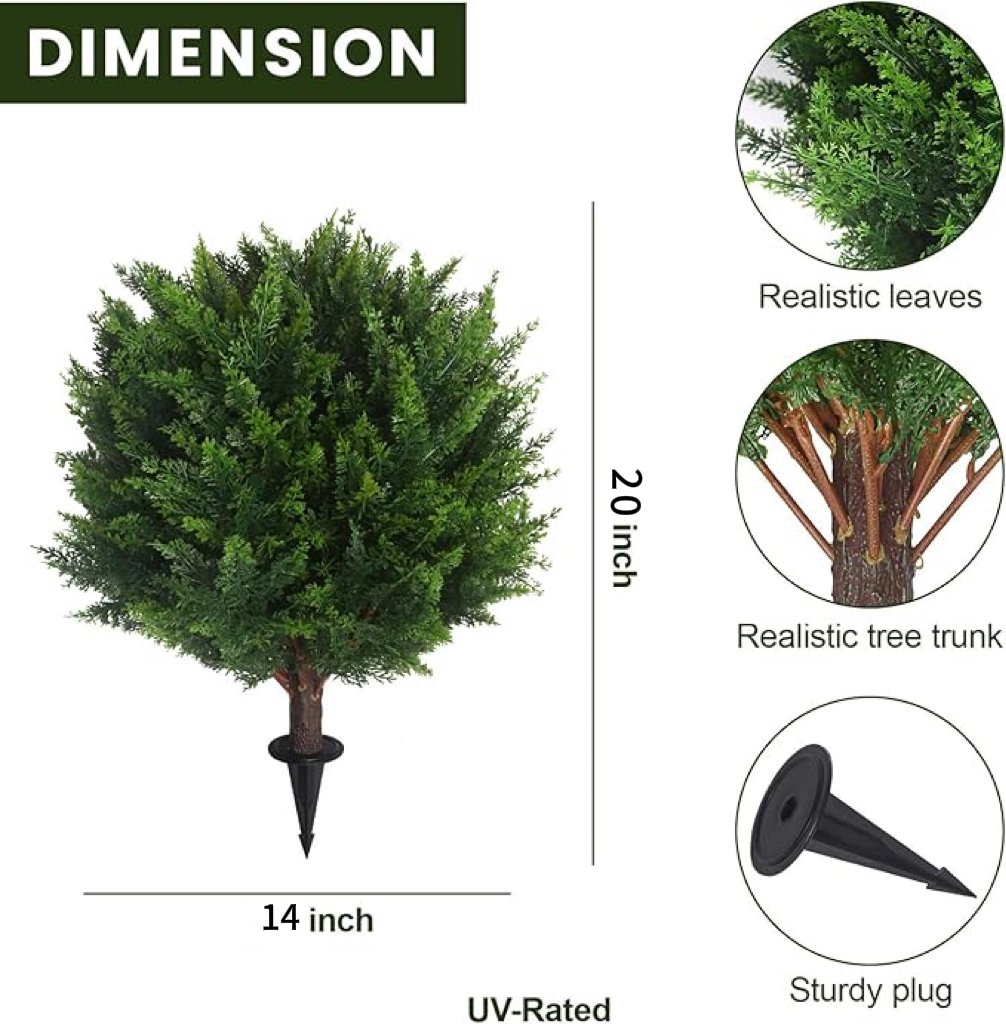 š„LAST DAY 49% OFF-Artificial Cedar Topiary Ball Tree