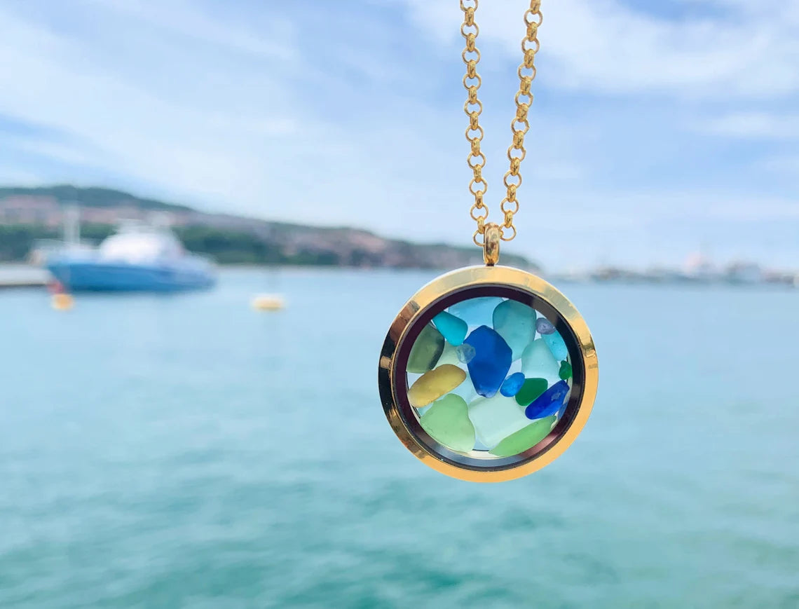 BUY 1 GET 1 FREE--Sea Glass Necklace Unique gift