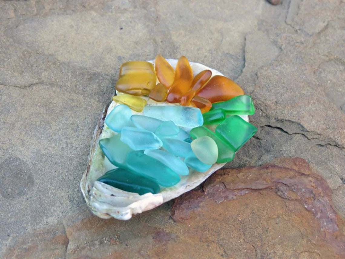 BUY 1 GET 1 FREE--Sea Glass Necklace Unique gift