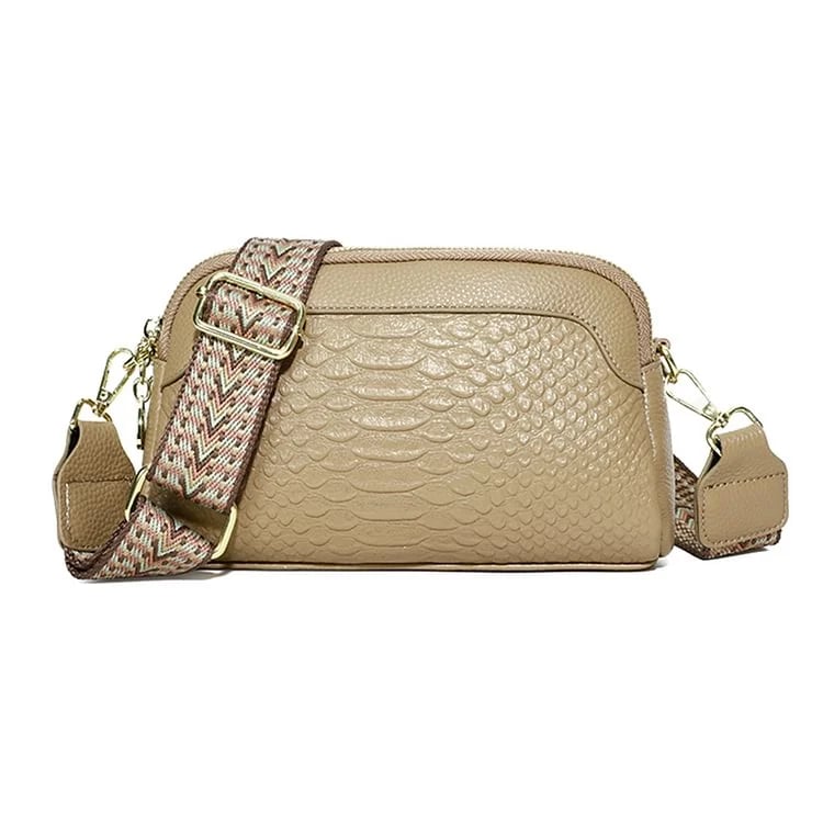 š„First Layer Cowhide Crossbody Bag Alligator Pattern Women Shoulder Bag for Work