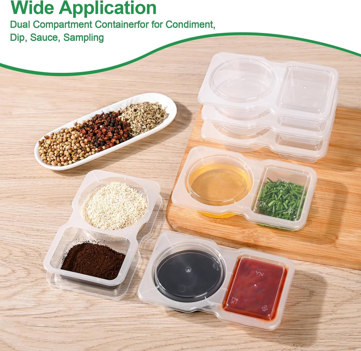 💥Last Day 49% OFF💥Double Compartment Condiment Containers