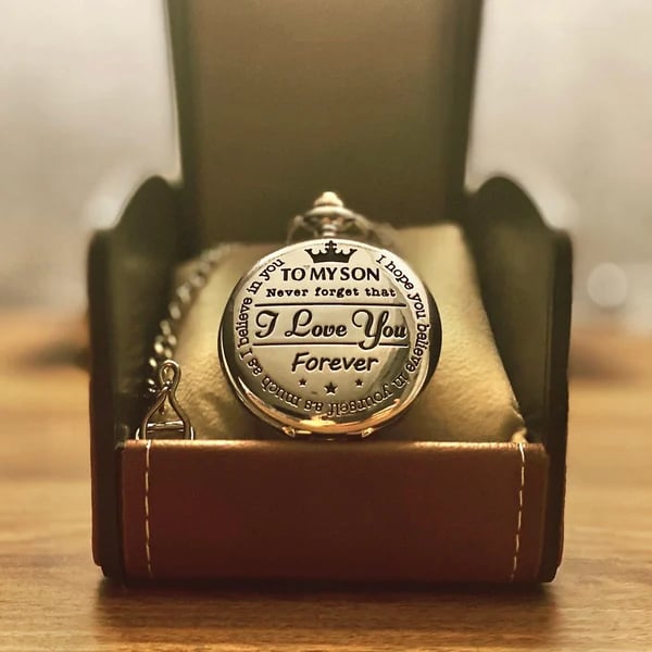 ๐Early Father's Day Sale 49% OFF-๐"TO MY SON/ DAUGHTER/" Quartz Pocket Chain Watch