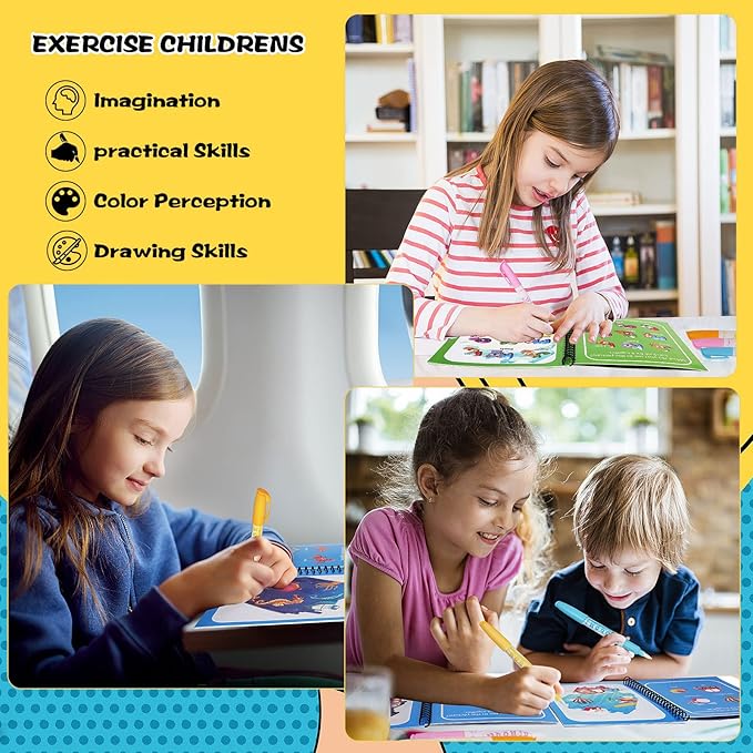 🔥 Last Day Sale Price 🖌️Eco-Friendly Magic Water Doodle Busy Book