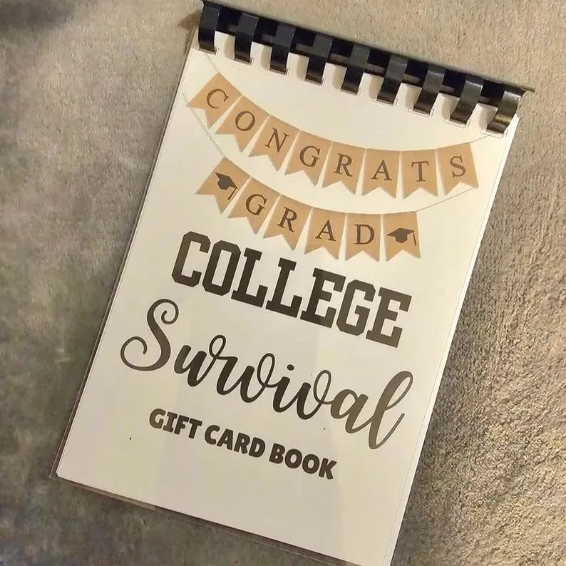 🔥Last day: Buy 3 Get 1 Free👩🎓🎁College Survival Gift Card Book