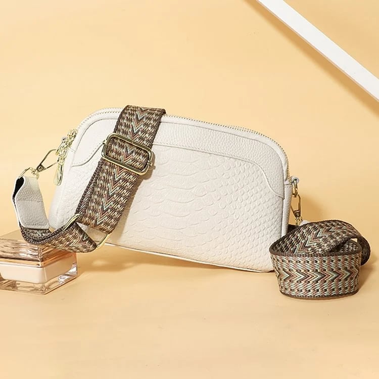š„First Layer Cowhide Crossbody Bag Alligator Pattern Women Shoulder Bag for Work