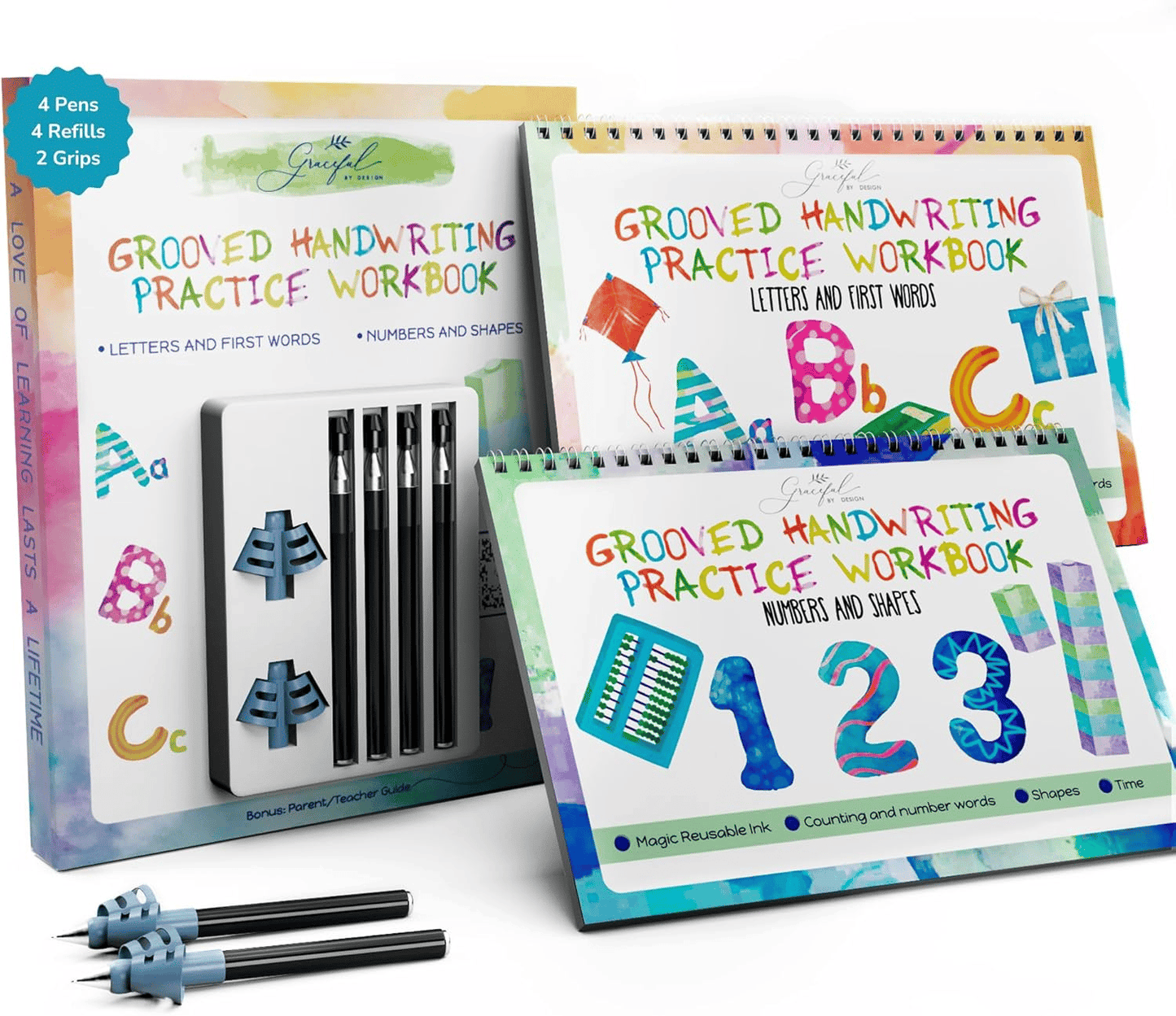 🔥Last Day 50% OFF - 📚✨Grooved Handwriting Practice Books for Kids 3-5