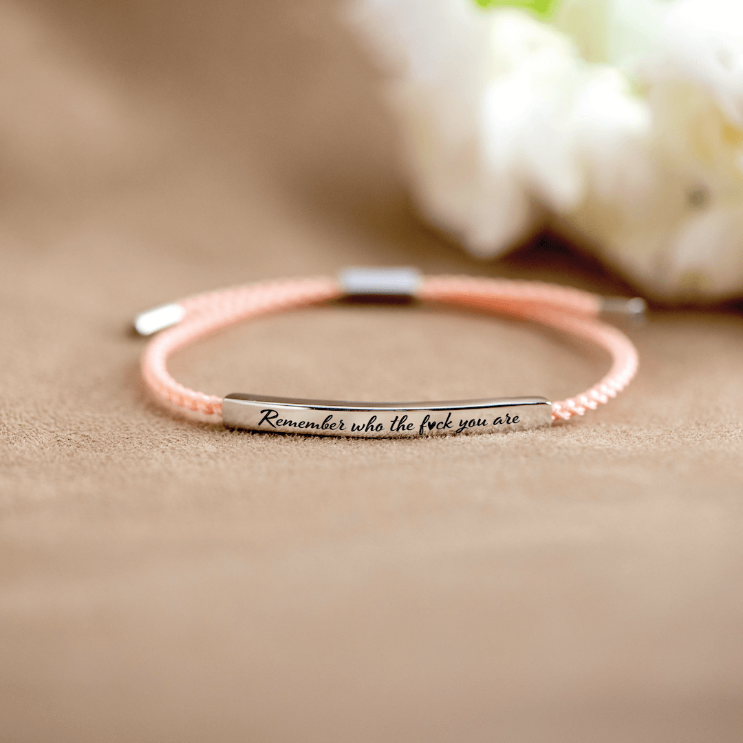 BUY 1 GET 1 FREE TODAY--Remember Who The F♡ck You Are Motivational Tube Bracelet