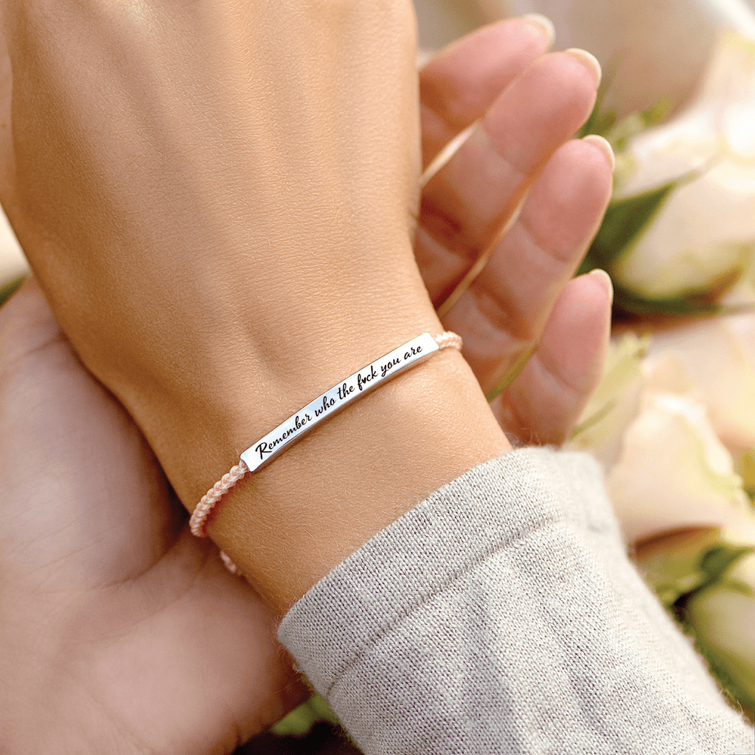 BUY 1 GET 1 FREE TODAY--Remember Who The F♡ck You Are Motivational Tube Bracelet