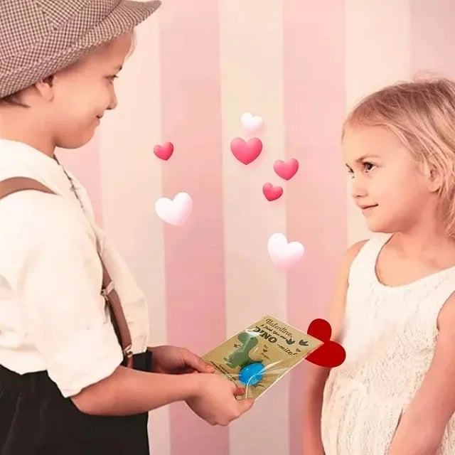 🦖12Pcs Valentines Day Cards with Dinosaur Eggs