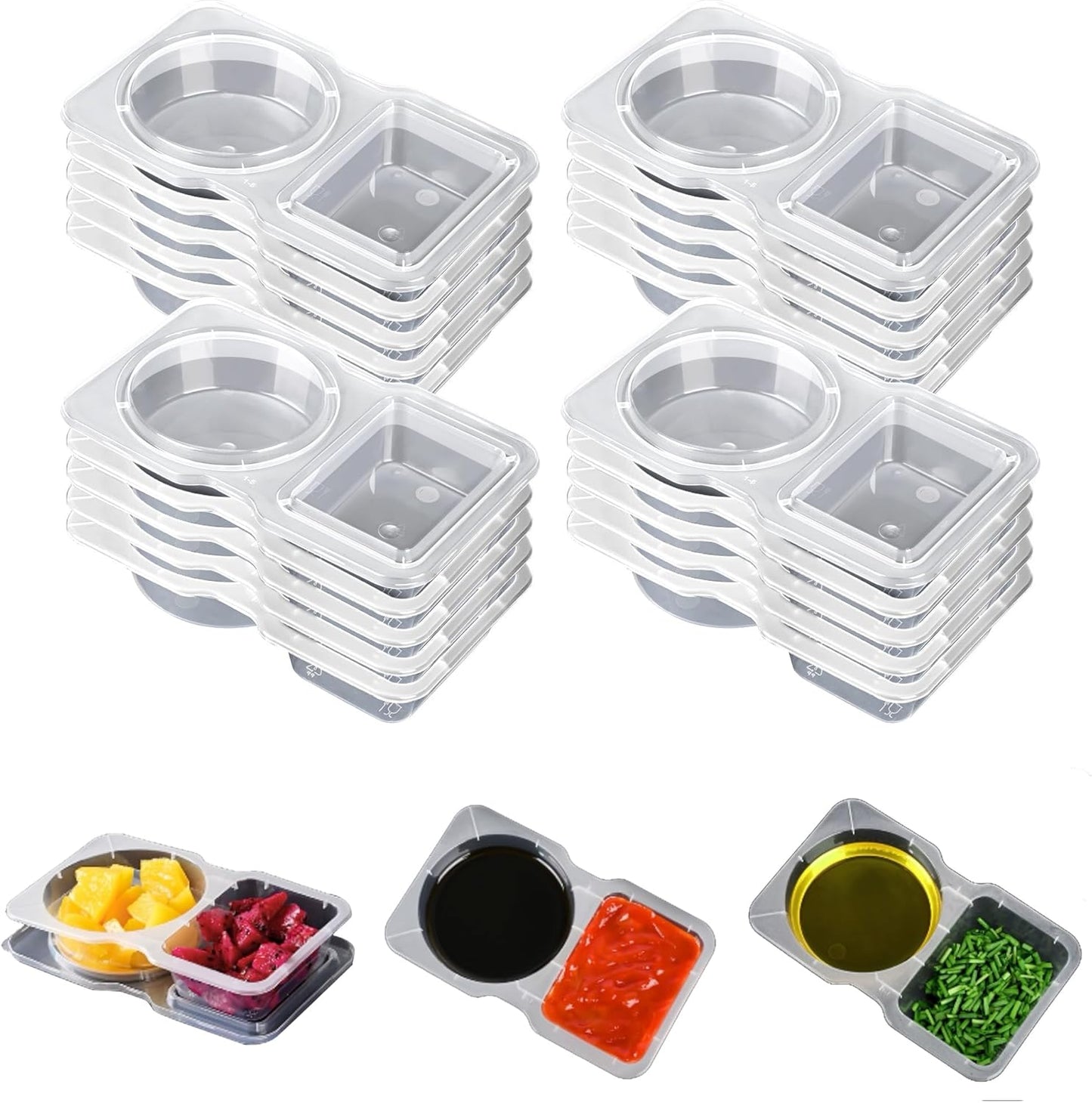 💥Last Day 49% OFF💥Double Compartment Condiment Containers
