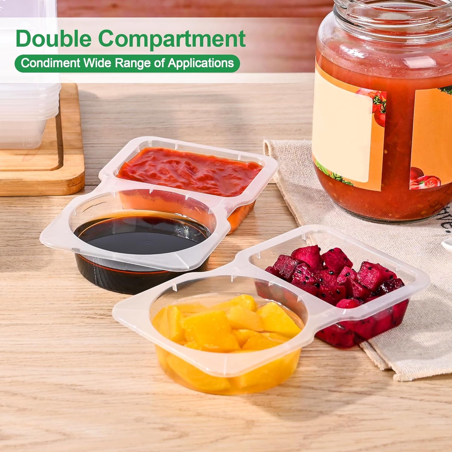 💥Last Day 49% OFF💥Double Compartment Condiment Containers